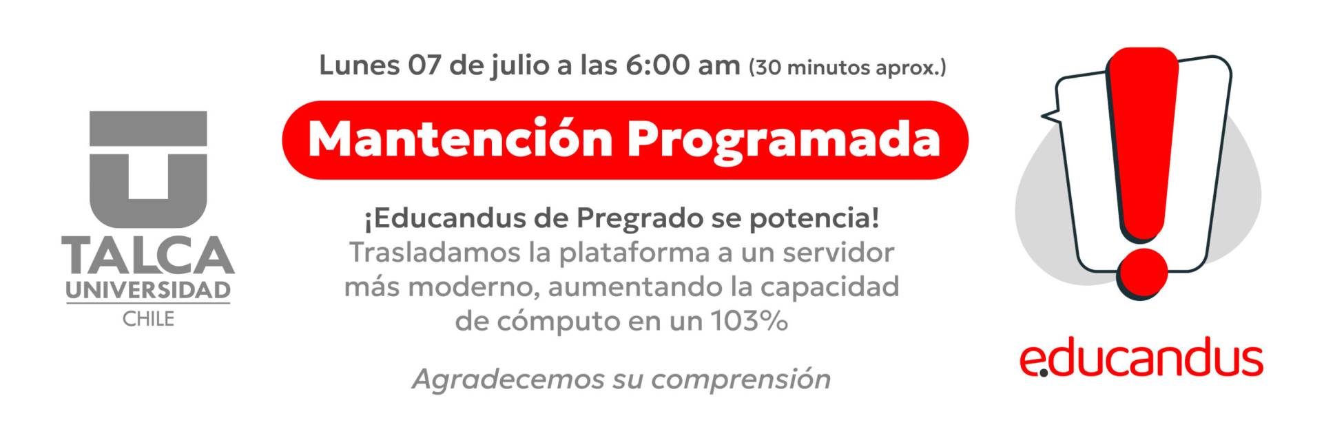 banner educandus traslado maquina virtual